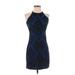 Parker Casual Dress - Party Crew Neck Sleeveless: Blue Dresses - Women's Size Small