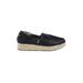 BOBS By Skechers Flats: Slip On Wedge Bohemian Black Solid Shoes - Women's Size 7 1/2 - Almond Toe