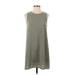 Forever 21 Casual Dress - Mini Crew Neck Sleeveless: Gray Solid Dresses - Women's Size Small