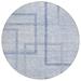 Blue/Gray 96 x 96 x 0.19 in Area Rug - Langley Street® Malchow Geometric Machine Woven Indoor/Outdoor Area Rug in | Wayfair
