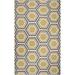 Black/White 96 x 0.39 in Indoor Area Rug - George Oliver Islam Geometric Handwoven Wool Beige/Yellow/Black Area Rug Wool | 96 W x 0.39 D in | Wayfair