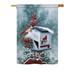 The Holiday Aisle® Thorbiorn Cardinals 2-Sided Polyester House/Garden Flag Metal in Gray | 40 H x 28 W in | Wayfair