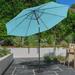 Beachcrest Home™ Kelton 10' Market Outdoor Easy Crank Patio Umbrella w/ Auto-Tilt Metal in Blue/Navy | 98 H in | Wayfair BCMH1368 41986965