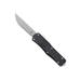 CobraTec Knives Medium FS-X Gen II OTF Folding Knife 3in Stonewashed D2 Steel Blade Drop Serrated Blade Black 8in MBLKFS-XGEN2DS