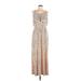 Xhilaration Casual Dress - Maxi: Tan Paisley Dresses - Women's Size Large