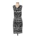 Ann Taylor Casual Dress - Sheath: Gray Print Dresses - Women's Size X-Small