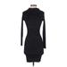 Bebe Casual Dress - Sweater Dress: Black Dresses - Women's Size Small