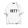 100% Cotton Men T Shirt 1977 Vintage Print Short Sleeve Man Clothing Quality Round Neck Tops Casual