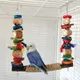 Bird Swing for Cage Parrot Perch Natural Wood Stand Bird Toy Parakeet Chew Toy Wood Blocks for Small