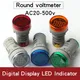 22mm High-Precision Round AD16-22VM AC 20-500V Mini Voltmeter Digital Display Indicator 24V 220V