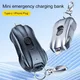 1500mAh Portable Mini Power Bank Keychain Ultra-Thin Emergency Charger For Iphone Android Smartphone