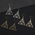 Harry Potter Vintage Earrings Deathly Hallows Time Hourglass Snitch Ball Pendant Earrings
