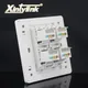 rj45 Socket jack modular 4 Port cat5e cat6 Keystone white pc Wall Face plate Faceplate toolless wall