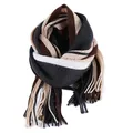 Classic Striped Outdoor Scarves Men Cashmere Soft Knitted Striped Scarf Long Tassel Neck Warmer