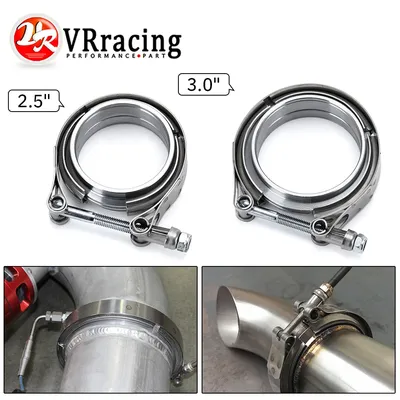 VR - V Band Exhaust Clamp 2.5 inch 3 inch 63mm 76mm Exhaust Male And Female Flange Vband Clamp V-Band Muffler Clamp