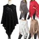 Women Hollow Out Crochet Sweater Cape Pullover Knit Shawl Scarf Tassel Poncho