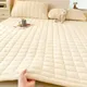 Winter Quilted Milk Velvet Thin Mattress Toppers Thickened Warm Bed Sheet Bedspread Single Double