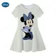Disney Mickey Mädchen Kleid Kinder Kleinkind Mickey Minnie Maus Gänseblümchen Cartoon Puff Ärmel