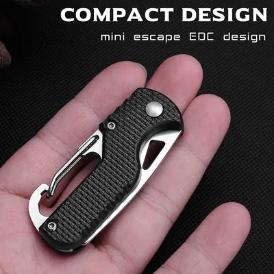 Premium Mehrzweck Kleine Tasche Box/Gürtel Cutter Schlüssel Kette Messer EDC Klapp Messer Sharp Gezackten Klinge und Fallschirmjäger Haken