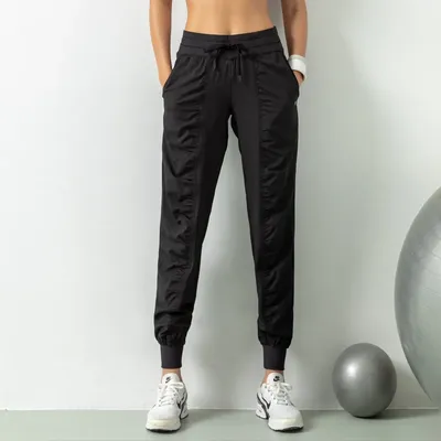 Pantalon de sport taille haute élastique pour femme pantalon d'entraînement jogging de fitness