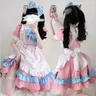 Kawaii Lolita Anime Maid Outfit Cosplay Maid Outfit Mignon Costume japonais Jupe Lolita Rose et