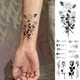 Autocollants de tatouage temporaire imperméable Rose henné poignet Sexy fleur Flash pour
