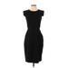 J.Crew Casual Dress - Sheath High Neck Short sleeves: Black Solid Dresses - Women's Size 2