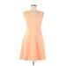 Old Navy Casual Dress - Mini Scoop Neck Sleeveless: Orange Print Dresses - Women's Size Medium Petite