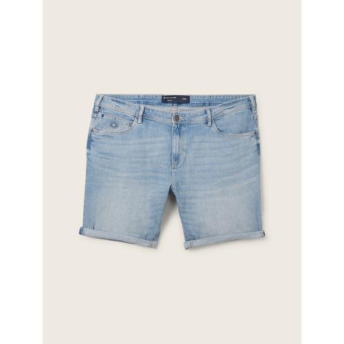 TOM TAILOR Herren Plus - Jeansshorts, blau, Uni, Gr. 44