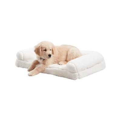 Happy Hounds Millie Sherpa Sofa Dog Bed, Snow, Medium