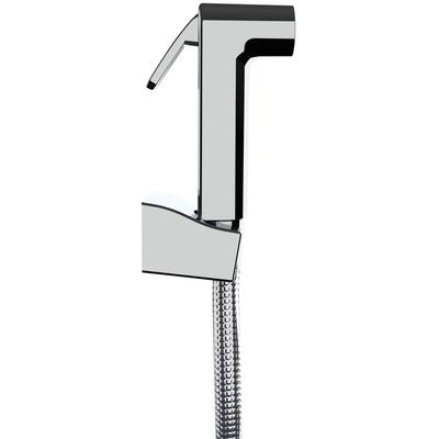 WENKO Bidet-Set Watersaving, 120 cm, Silber glänzend, Kunststoff (ABS) chrom