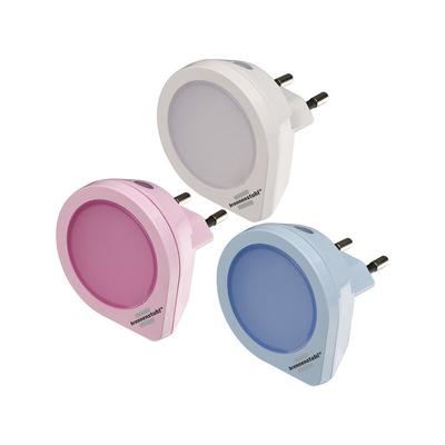 Brennenstuhl 1173180 LED-Nachtlicht Set mit Dämm.-sensor 1,5 lm, Typen rot, blau