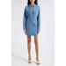 Zoygz Long Sleeve Denim Minidress