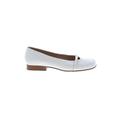 Nine West Flats: Slip-on Chunky Heel Casual White Solid Shoes - Women's Size 7 - Almond Toe