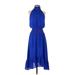 CeCe Casual Dress - High/Low: Blue Dresses - Women's Size Small