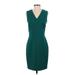 Ann Taylor Casual Dress - Sheath: Teal Solid Dresses - Women's Size 2 Petite