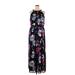 INC International Concepts Casual Dress - Maxi: Black Floral Motif Dresses - New - Women's Size 16