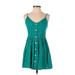 O'Neill Casual Dress: Teal Stars Dresses - Women's Size Small