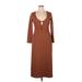 Who What Wear Casual Dress - Sweater Dress: Brown Dresses - Women's Size X-Large