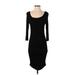 H&M Casual Dress - Bodycon: Black Solid Dresses - Women's Size Small