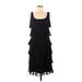 Patra Casual Dress - A-Line Scoop Neck Sleeveless: Black Solid Dresses - Women's Size 6