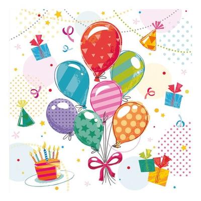 Papstar 20er-Pack Servietten »Fete« mehrfarbig, 40x40 cm