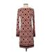 MICHAEL Michael Kors Casual Dress - Sweater Dress: Orange Print Dresses - Women's Size X-Small