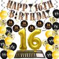 1 set Birthday Number Happy Birthday Festival / Party Banner Garland Balloon for Gift Decoration Party 32 inch Aluminum