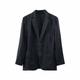 100% Lin Homme Blazer en lin blazer Entreprise robe ceremonie Fête de Mariage Mode Décontractées Printemps Automne Plein Poche Décontracté / Quotidien Boutonnage Simple veste Noir Bleu de minuit