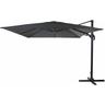 Ombrellone parasole decentrato HW C-A96 orientabile 3x4m alluminio antracite senza base