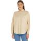 Calvin Klein Jeans Damen Hemd Woven Label Relaxed Shirt Langarm, Beige (Warm Sand), L