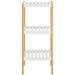 SAFAVIEH Paxter Modern 3 Tier Shelf White/Natural (13.4 in. W x 13 in. D x 31.5 in. H)