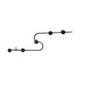 Ongmies Hooks Clearance S Shaped Coat Hooks for Hanging Coats Coat Rack Wall Mounted Metal Hook Rack Key Coat towel Holder with 5 Hooks tools home Black