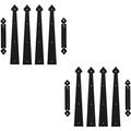 Metal Garage Door Hardware Decorative Carriage House Accents Dummy Hinges Mounted 12 PCS Black (Style 06)